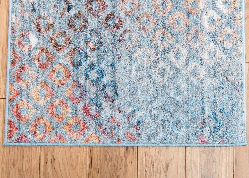 Devan - Regenbogen-Quadratmuster-Teppich